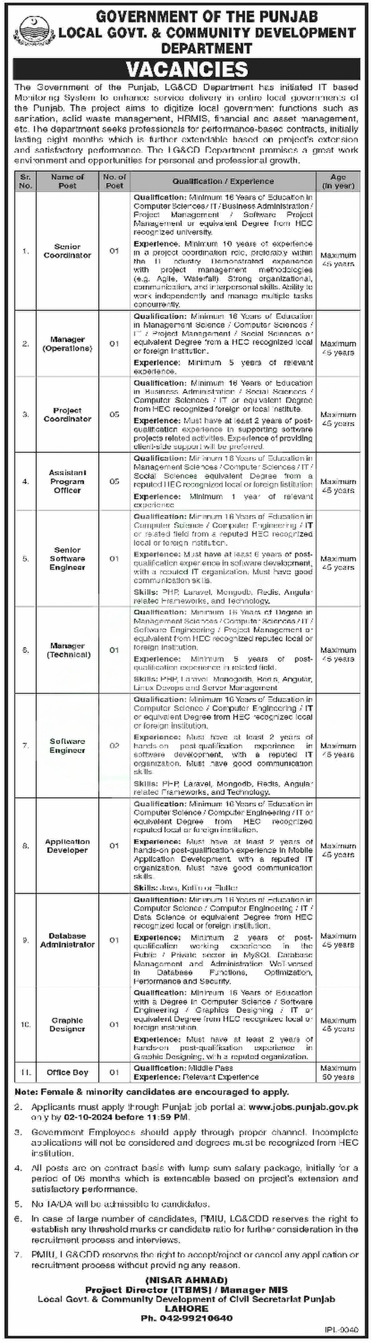 Senior Coordinator